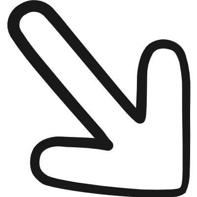Arrow Thick Right Bottom Corner 2 Icon from Freehand Duotone Set