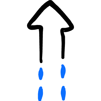 Diagram Arrow Dash Up 1 Icon from Freehand Duotone Set
