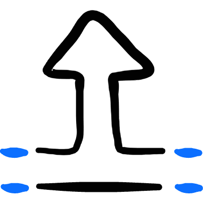 Diagram Arrow Dash Up Icon from Freehand Duotone Set