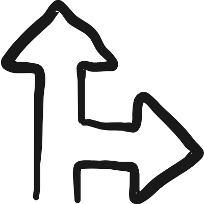 Diagram Arrow Up And Right Icon from Freehand Duotone Set