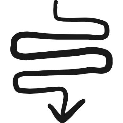 Diagram Snake Arrow Icon from Freehand Duotone Set