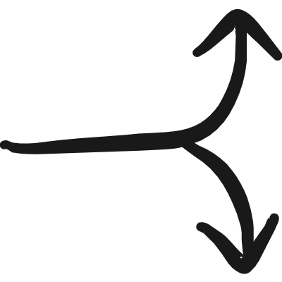 Diagram Split Horizontal Icon from Freehand Duotone Set