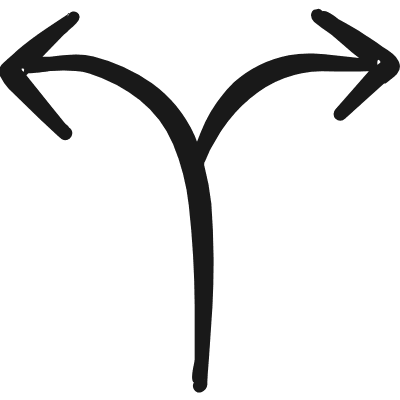 Diagram Split Vertical Icon from Freehand Duotone Set