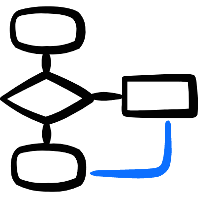Logic Flowchart 1 Icon from Freehand Duotone Set