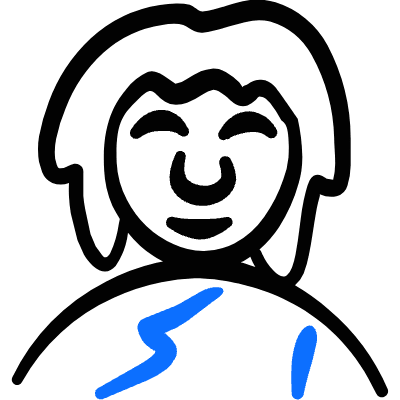 Geometric History Man Caveman Icon from Freehand Duotone Set