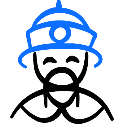 Geometric History Man Chinese King Icon from Freehand Duotone Set