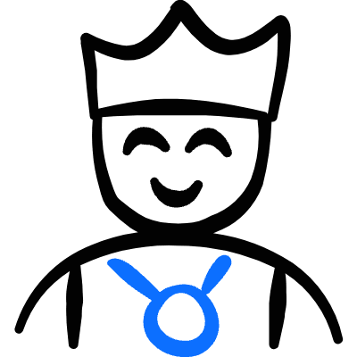 Geometric History Man King Icon from Freehand Duotone Set