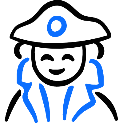 Geometric History Man Napoleon Icon from Freehand Duotone Set