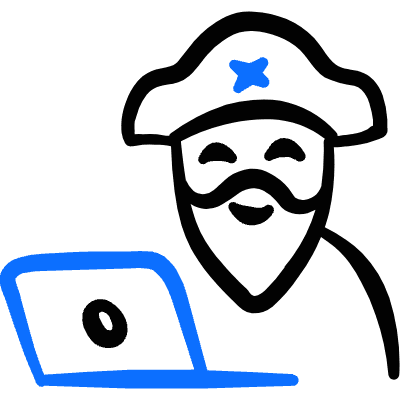 Geometric History Man Piracy Icon from Freehand Duotone Set