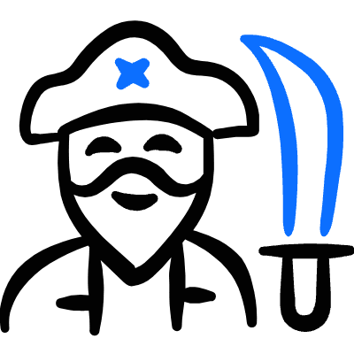 Geometric History Man Pirate 1 Icon from Freehand Duotone Set