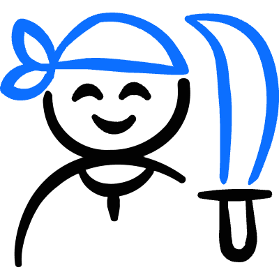 Geometric History Man Pirate 2 Icon from Freehand Duotone Set