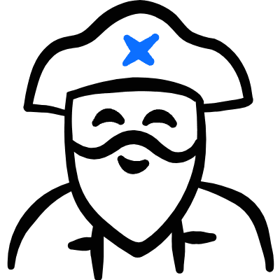 Geometric History Man Pirate 4 Icon from Freehand Duotone Set