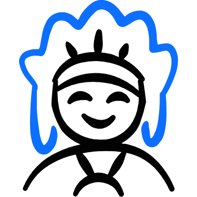 Geometric History Man Red Indian Icon from Freehand Duotone Set