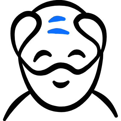 Geometric Old People Man 1 Icon from Freehand Duotone Set