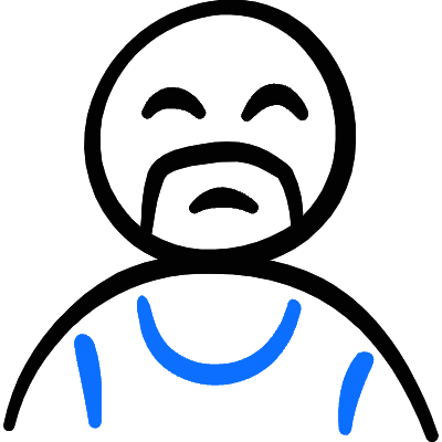 Geometric People Man 15 Icon from Freehand Duotone Set