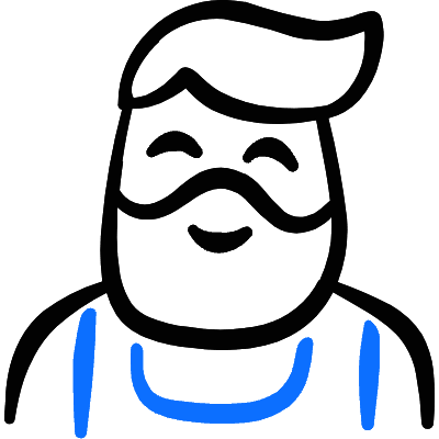 Geometric People Man Beard 1 Icon from Freehand Duotone Set