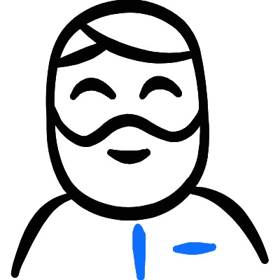 Geometric People Man Beard Icon from Freehand Duotone Set