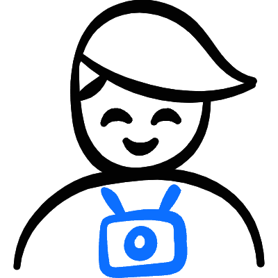 Geometric People Man Photographer Icon from Freehand Duotone Set