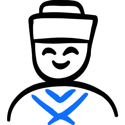 Geometric Crime Man Navy Ship Crew Icon from Freehand Duotone Set