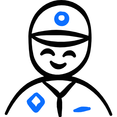 Geometric Police Man 2 Icon from Freehand Duotone Set