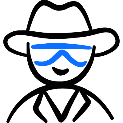 Geometric Police Man Spy Icon from Freehand Duotone Set
