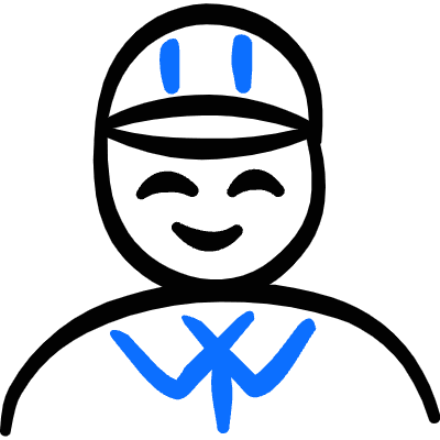 Geometric Professions Man Clerk Icon from Freehand Duotone Set