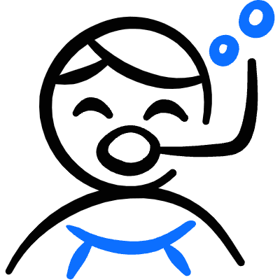 Geometric Professions Man Diver_1 Icon from Freehand Duotone Set