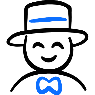 Geometric Professions Man Magician Icon from Freehand Duotone Set