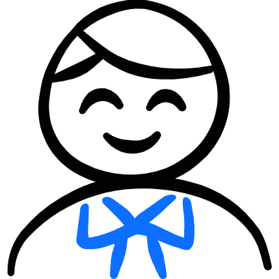 Geometric Professions Man Office Icon from Freehand Duotone Set