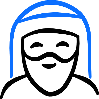 Geometric Religion Man Arab Icon from Freehand Duotone Set