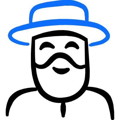 Geometric Vintage Man Moustache 1 Icon from Freehand Duotone Set