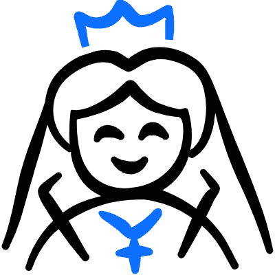 Geometric History Woman Queen Icon from Freehand Duotone Set