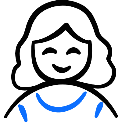 Geometric Old People Woman 7 Icon from Freehand Duotone Set