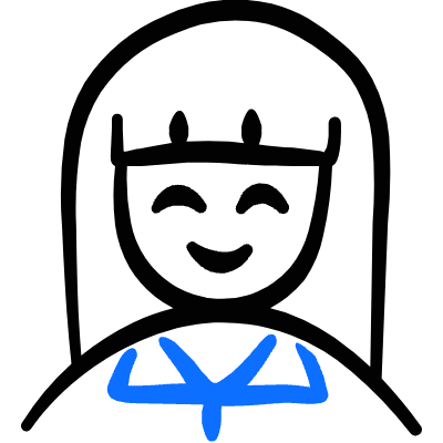 Geometric People Woman 13 Icon from Freehand Duotone Set
