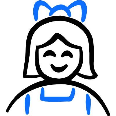 Geometric People Woman 14 Icon from Freehand Duotone Set