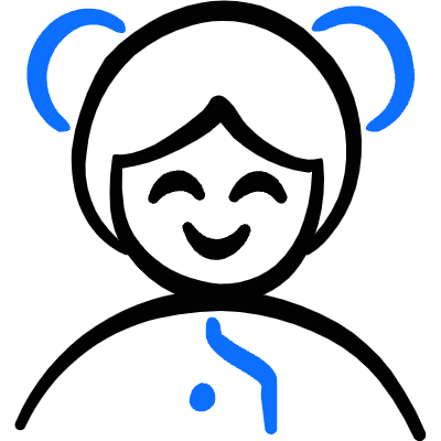 Geometric People Woman 2 Icon from Freehand Duotone Set