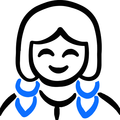 Geometric People Woman 3 Icon from Freehand Duotone Set