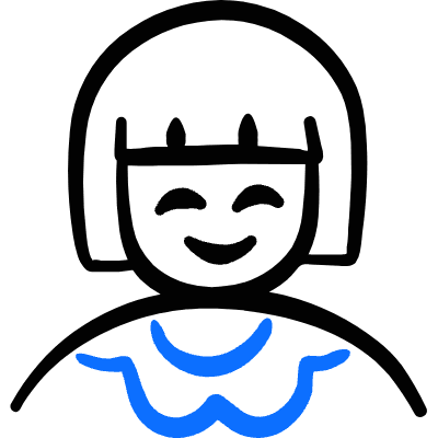 Geometric People Woman 9 Icon from Freehand Duotone Set