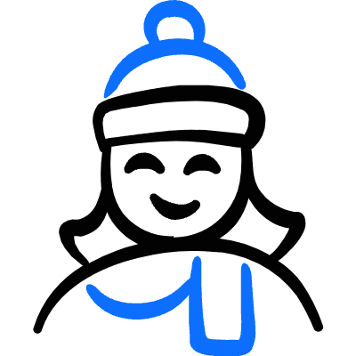 Geometric People Woman Beanie Icon from Freehand Duotone Set