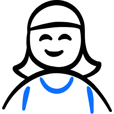 Geometric People Woman Cap Icon from Freehand Duotone Set