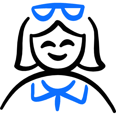 Geometric People Woman Glasses Icon from Freehand Duotone Set