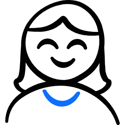 Geometric People Woman Icon from Freehand Duotone Set
