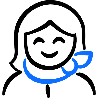 Geometric People Woman Scarf Icon from Freehand Duotone Set