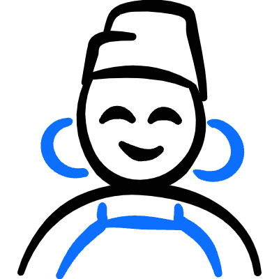 Geometric People Woman Tribal Icon from Freehand Duotone Set