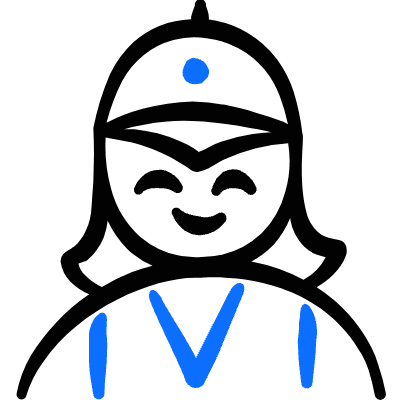 Geometric Police Woman 3 Icon from Freehand Duotone Set