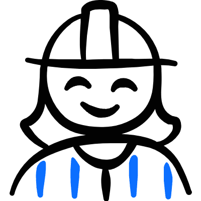 Geometric Professions Woman Construction 1 Icon from Freehand Duotone Set