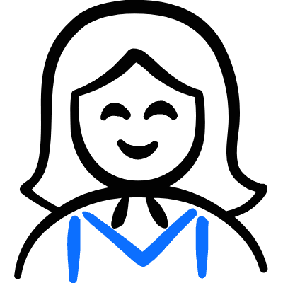 Geometric Professions Woman Prosecutor Icon from Freehand Duotone Set