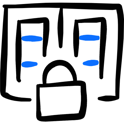 Architecture Door Double Lock Icon from Freehand Duotone Set