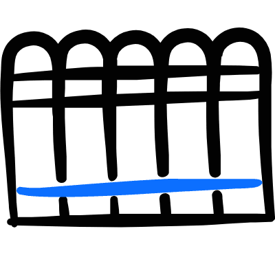 Architecture Fence 1 Icon from Freehand Duotone Set