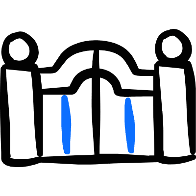 Architecture Fence Gate 1 Icon from Freehand Duotone Set